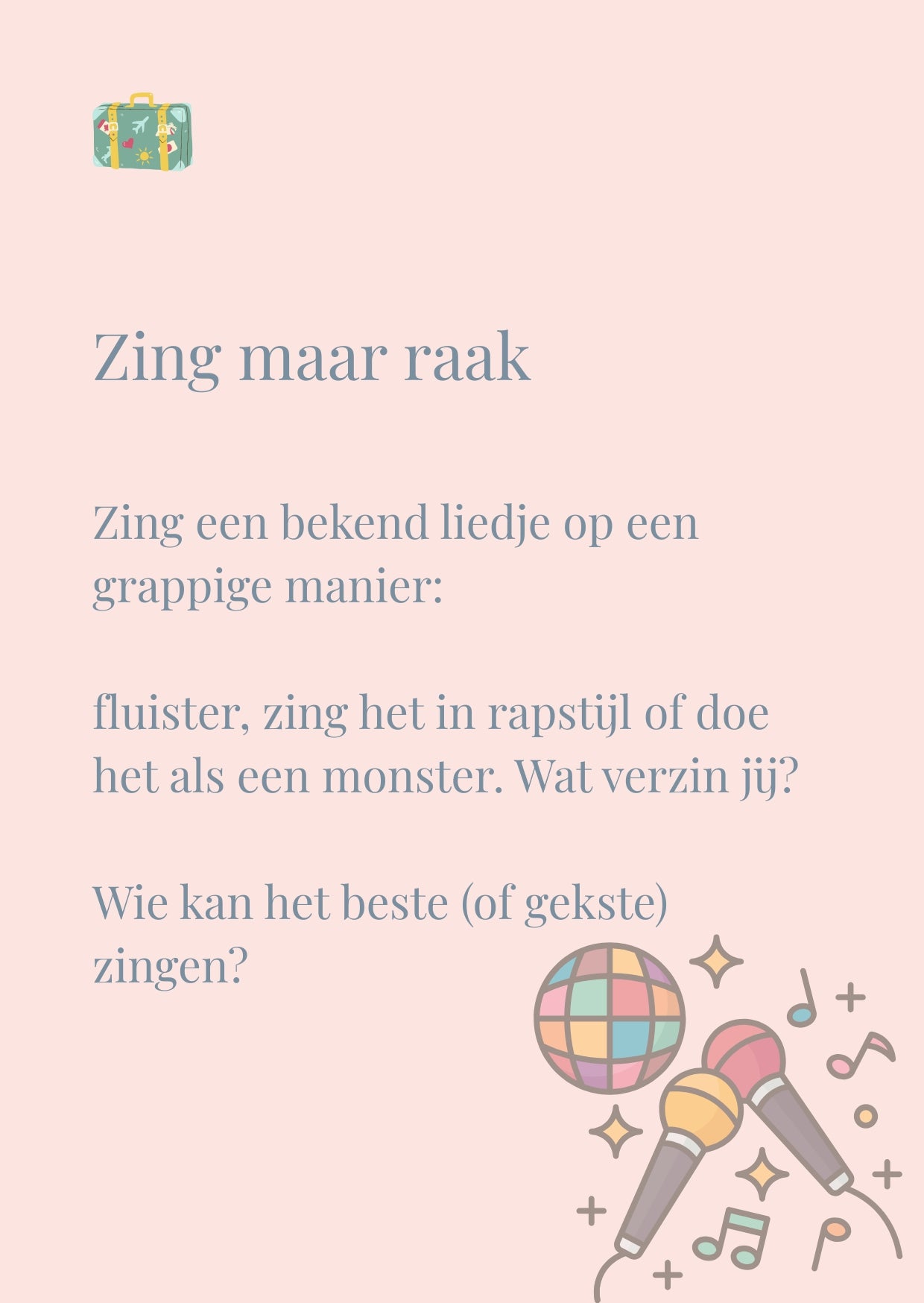 Voorbeeld van een reisspelkaartje