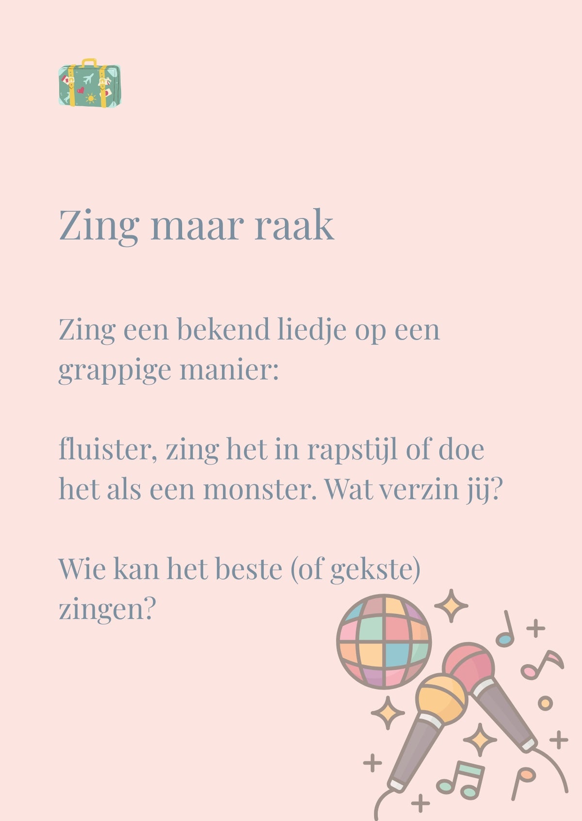 Voorbeeld van een reisspelkaartje