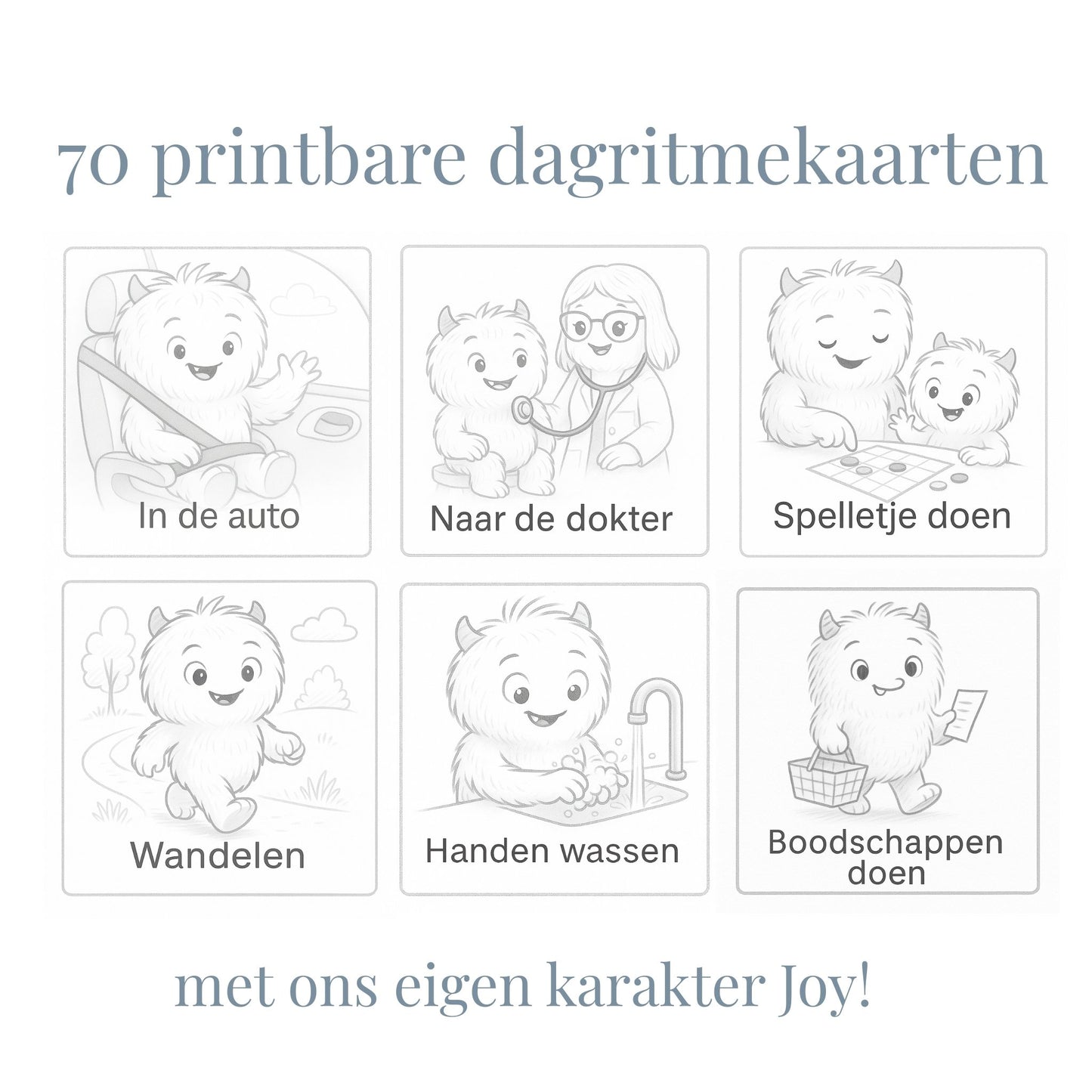 Dagritmekaarten print 70 stuks