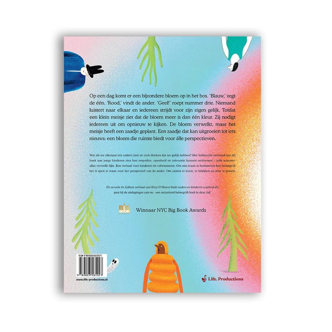 Achterkant van het boek een heel bijzondere bloem