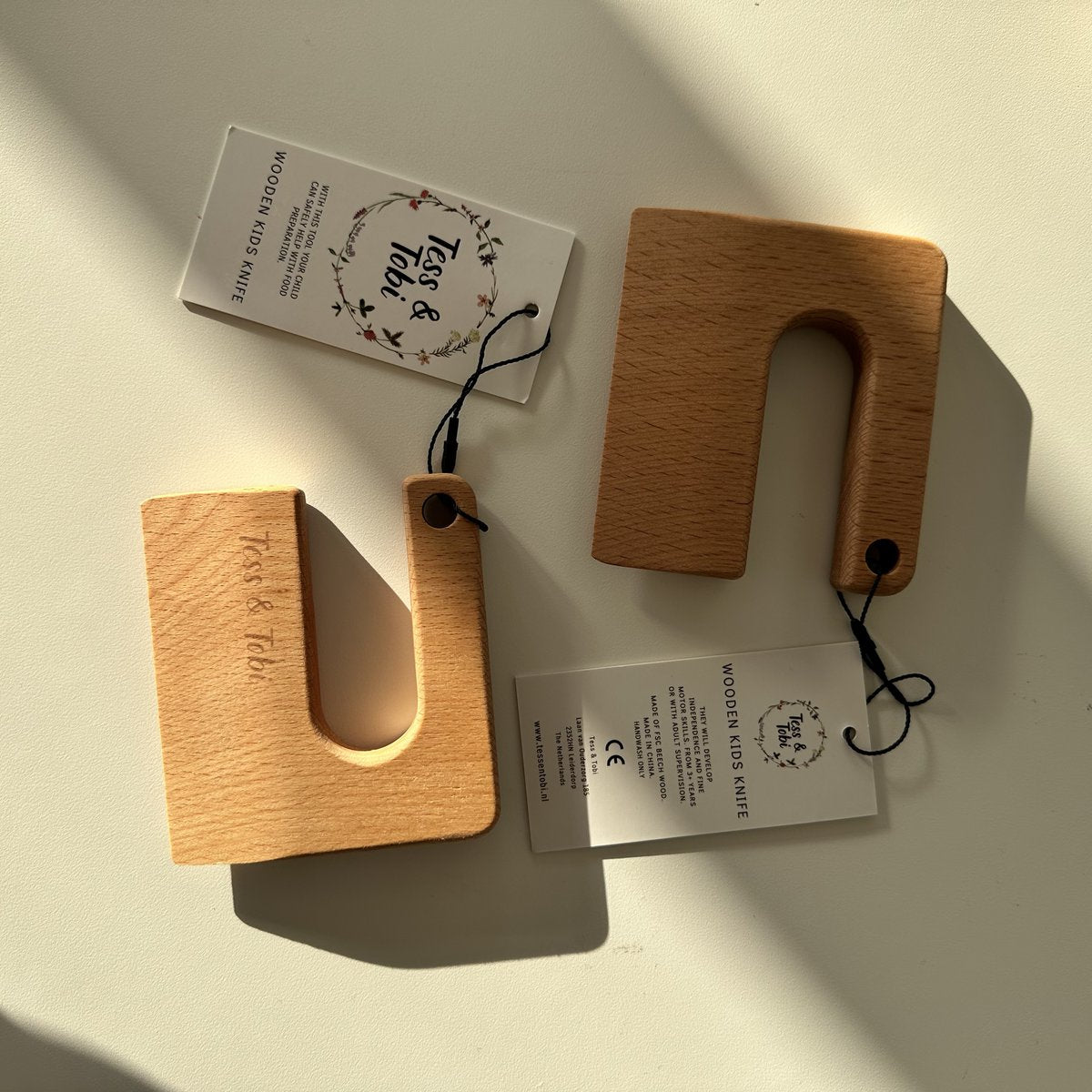 Montessori kinder mes van hout | Tess & Tobi