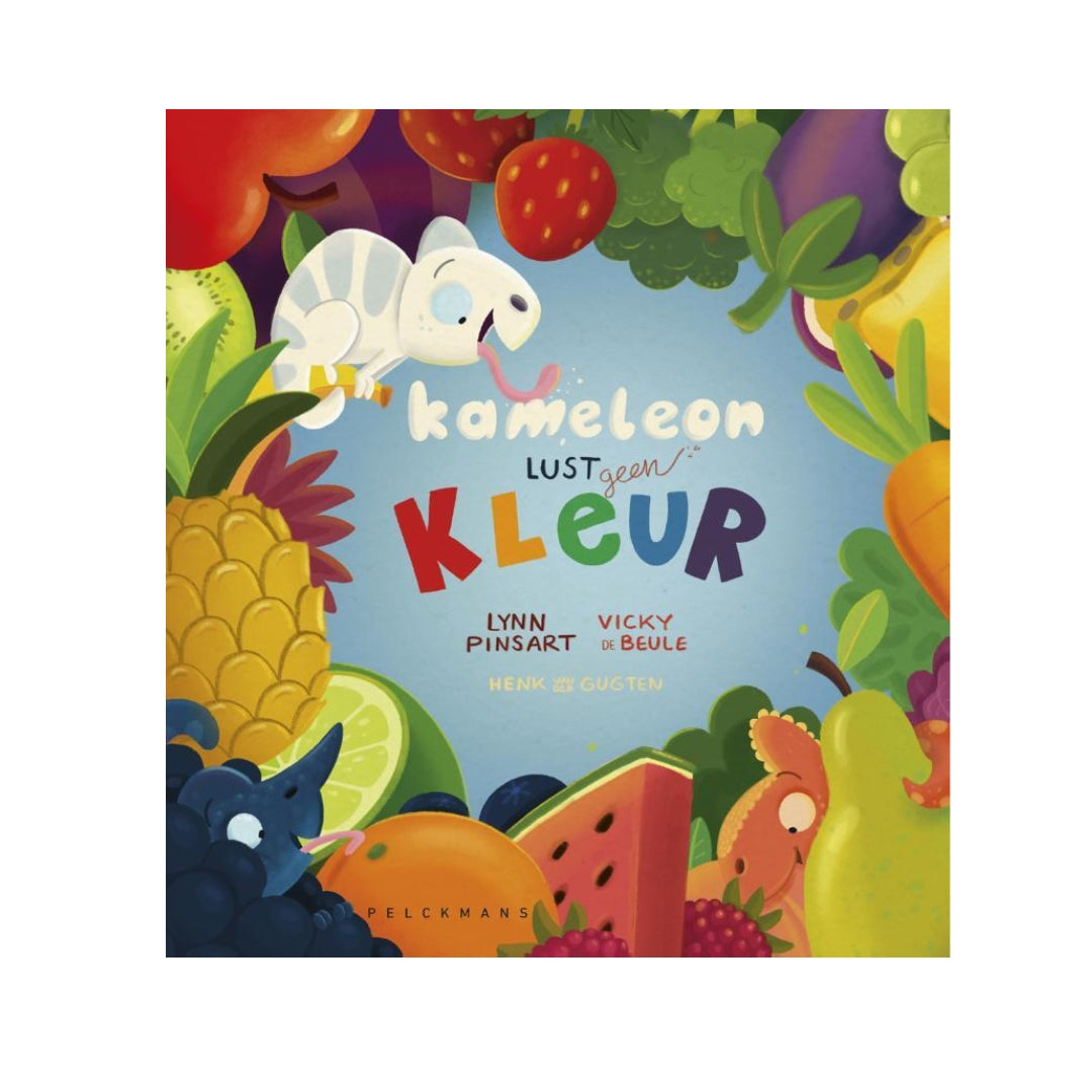 Het prentenboek kameleon eet kleur