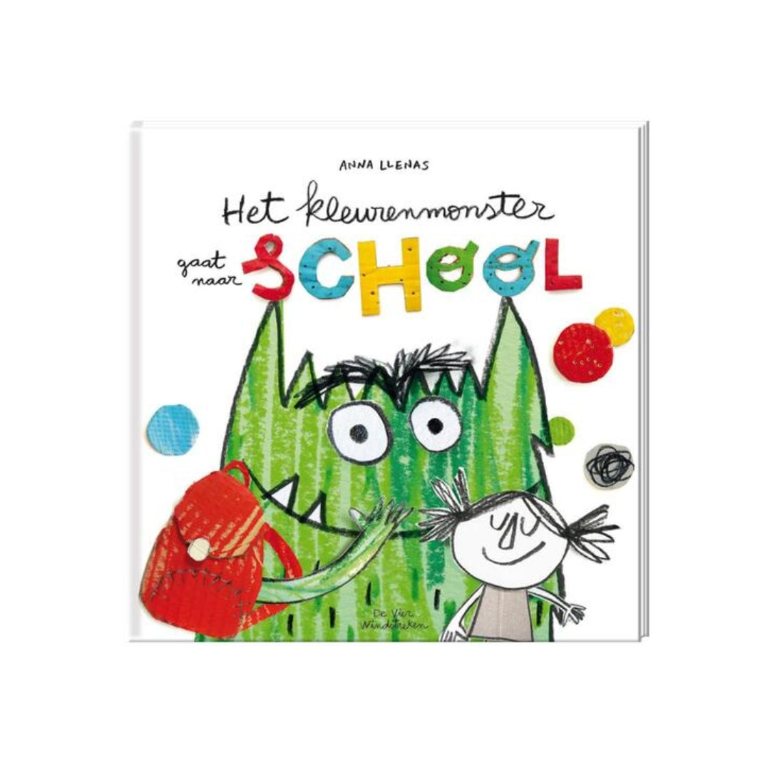 Prentenboek kleurmonster gaat naar school! Voorkant van het prentenboek
