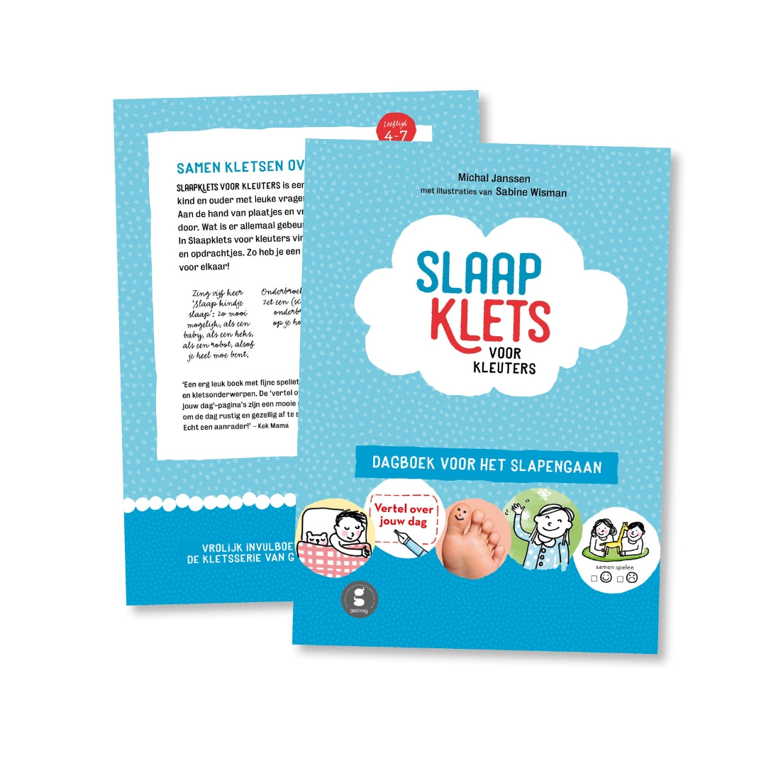 Kleuters vertellen veel of helemaal niks. Dan is het fijn dat slaapklets bestaat! Kruisjes zetten en vertellen over de dag is een perfecte combinatie