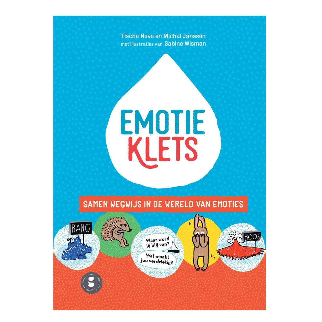 Het boekje emotieklets om gezamenlijk in te vullen en de dag door te nemen