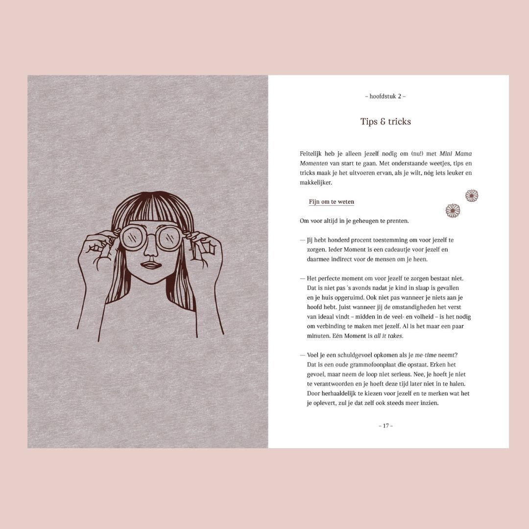 Mini mama momenten binnenkant. Moederdag