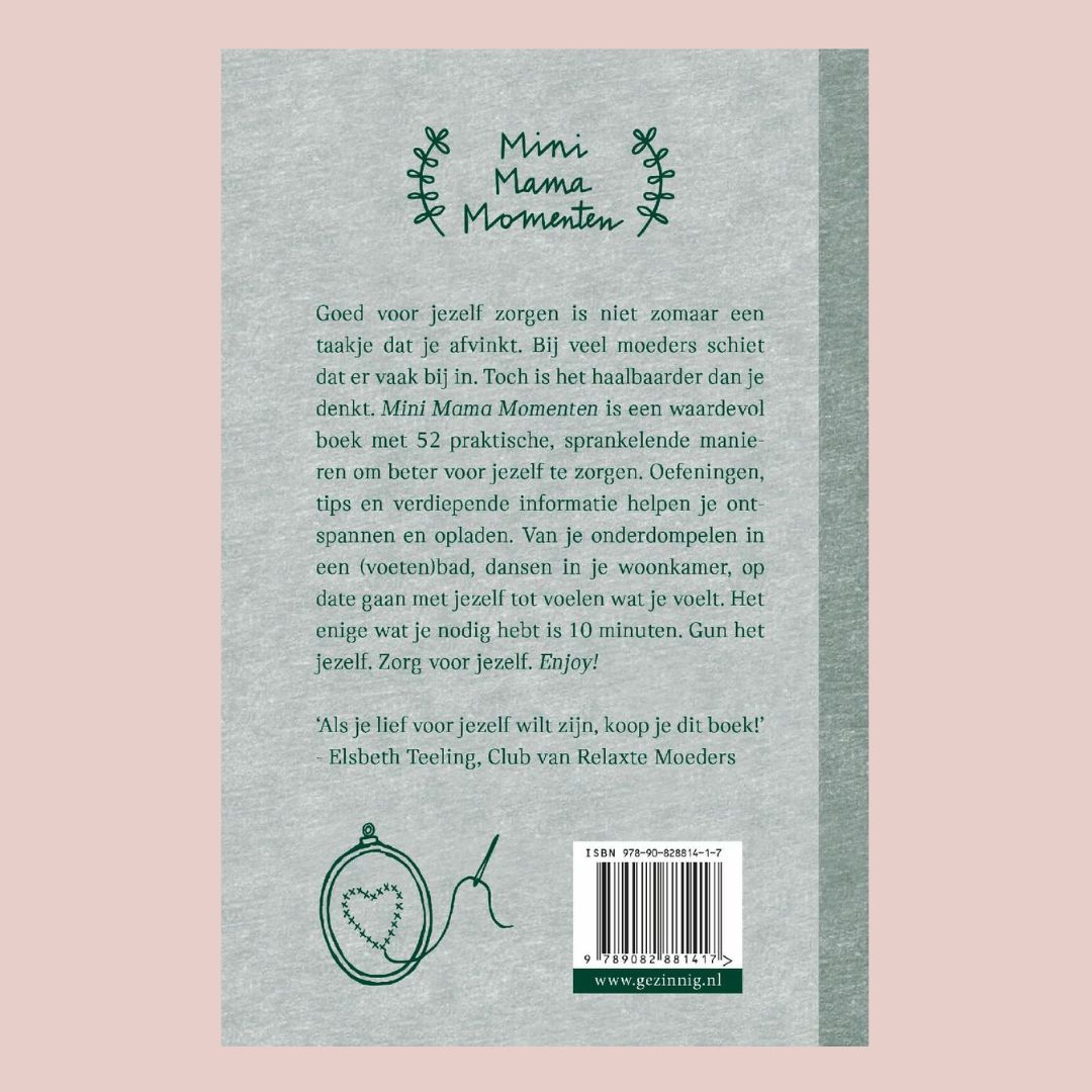 Boek voor ontspannen voor moeders - achterkant