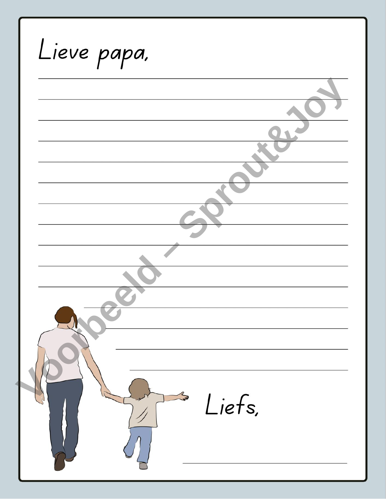 brief aan papa voor vaderdag