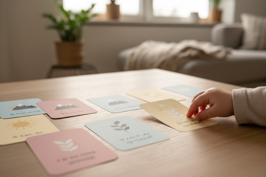 Hoe geef je zelfvertrouwen aan je kind? Affirmatiekaartjes