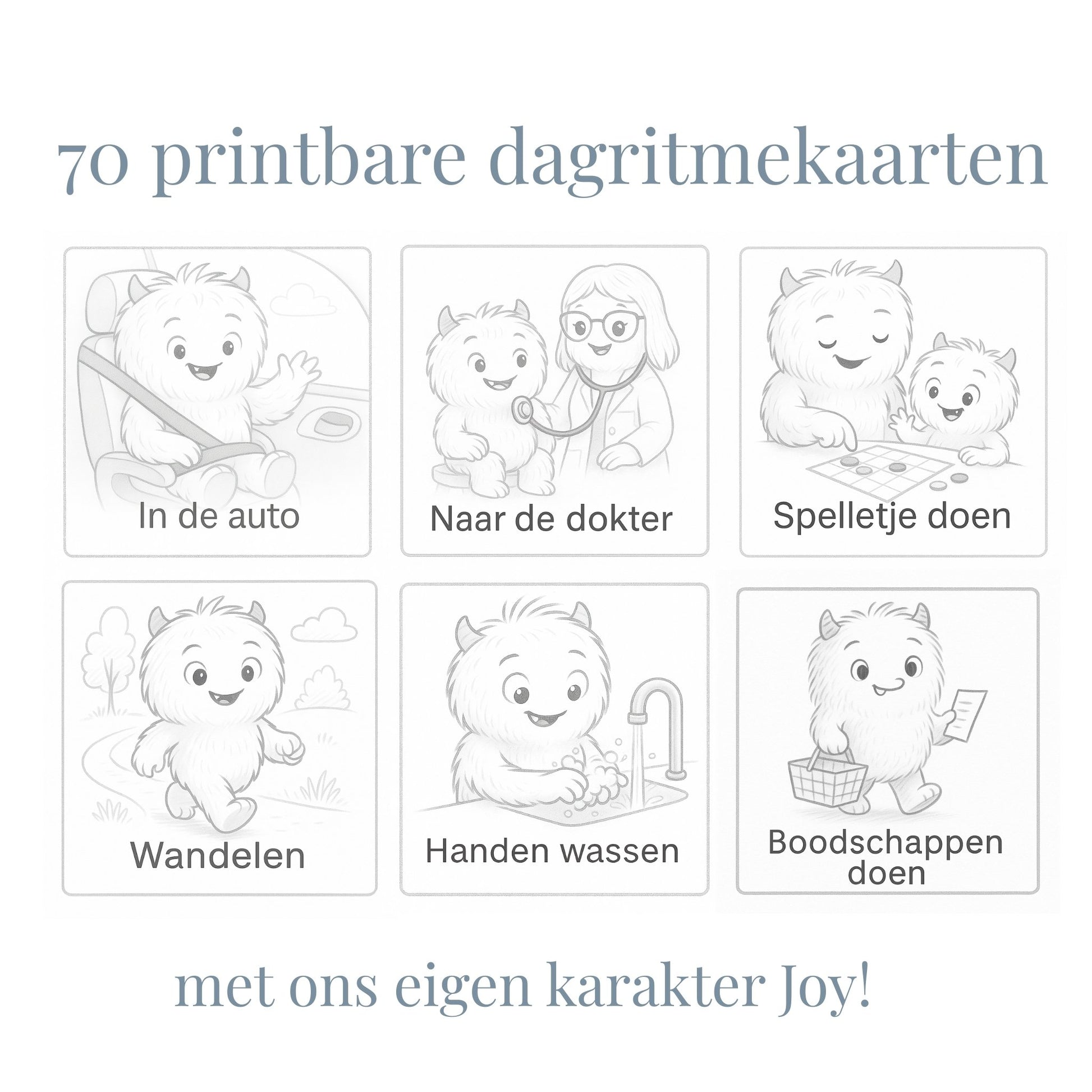 Dagritmekaarten print 70 stuks 