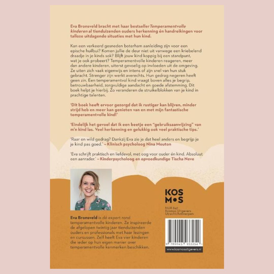 Achterkant van het boek  temperamentvolle kinderen van Eva Bronsveld