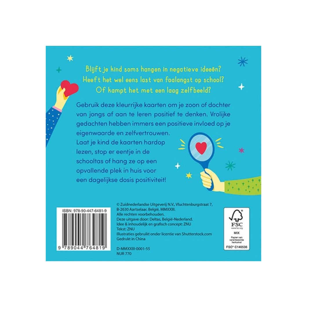 Achterkant doosje affirmatiekaarten