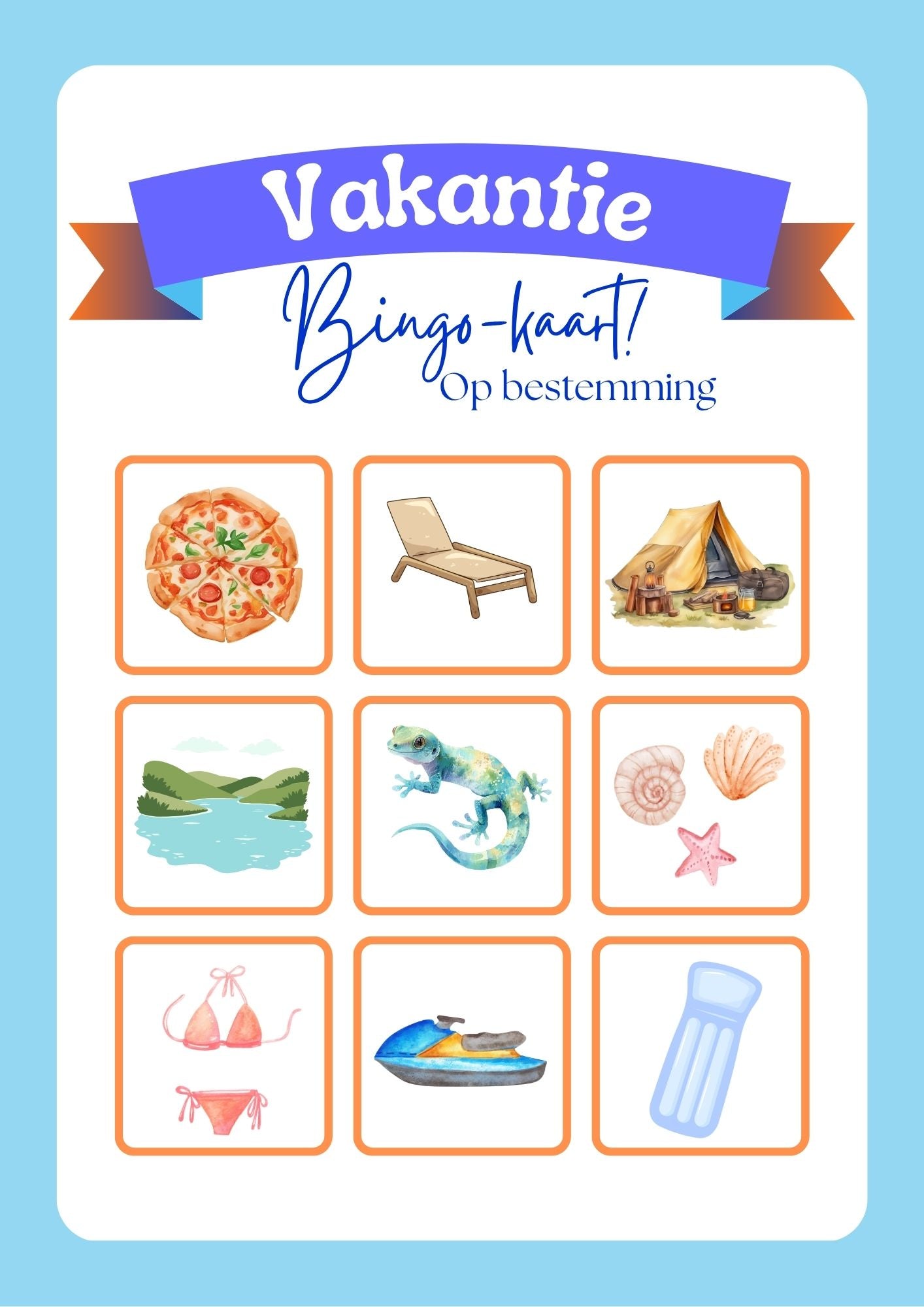 Afstrepen met vakantiebingo