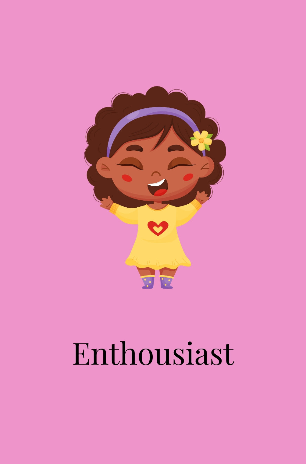Emotiekaart enthousiast Set van kleurrijke affirmatiekaartjes voor kinderen met positieve boodschappen.