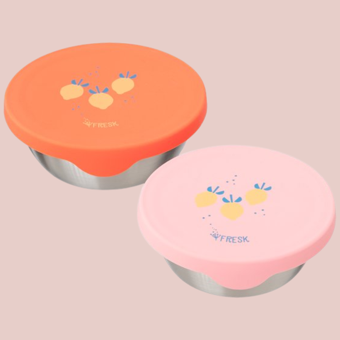 Set van 2 snackdoosjes van RVS