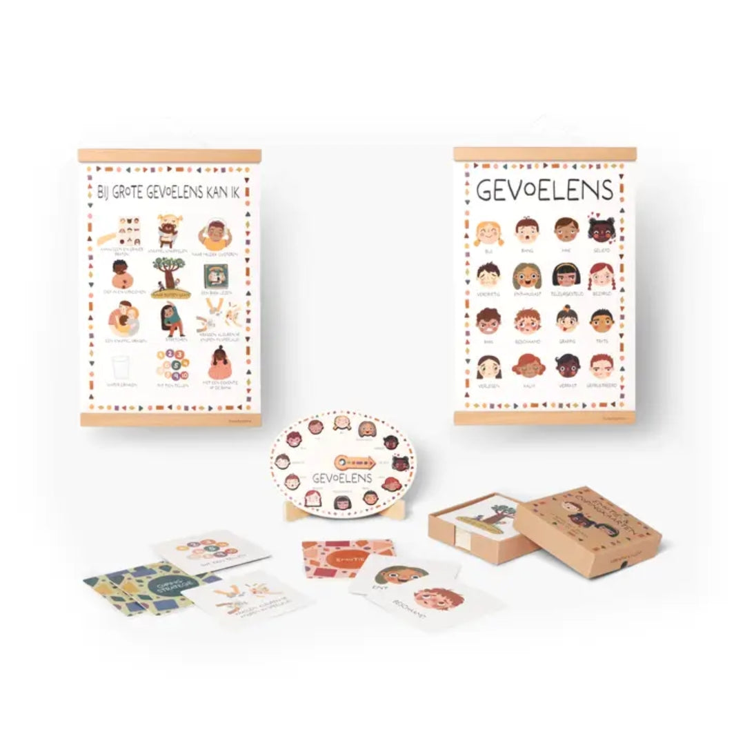 Howtotalk Gevoelens Toolbox – emotie set voor kinderen met emotiewiel en kaarten