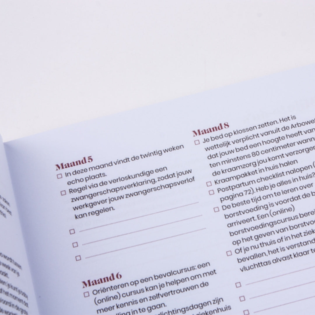 Hoofdstuk over de zwangerschap. Wat gebeurd er in maand 5. Duizend dagen dagboek zwangeren. Zwangerschap. 