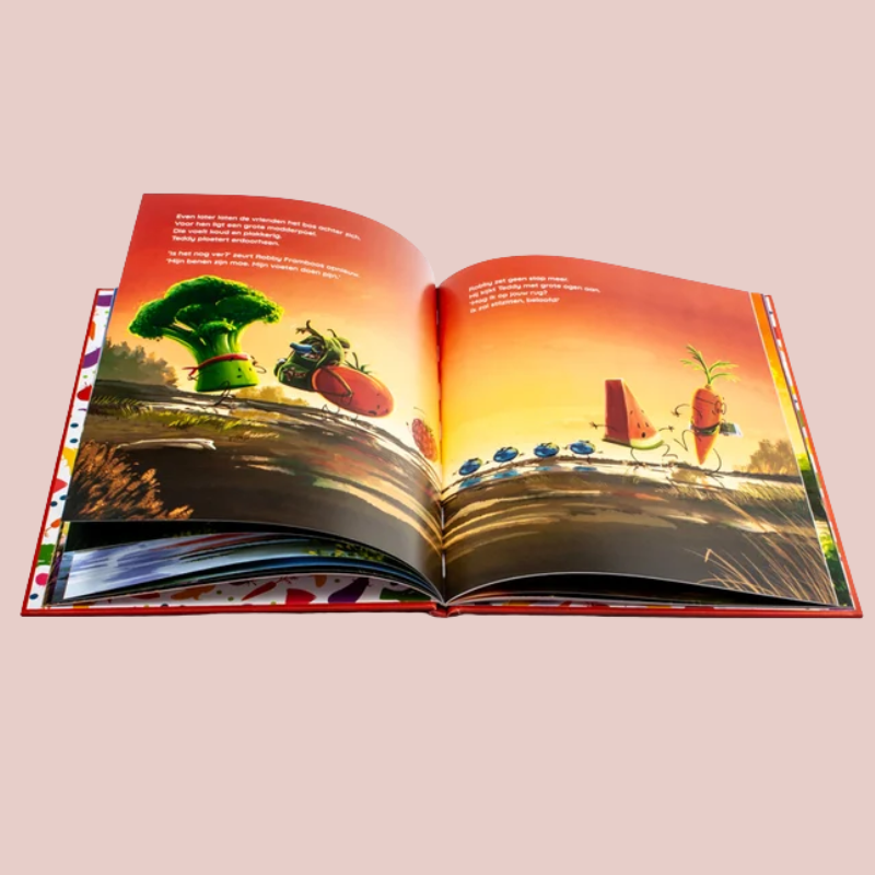 Opengeslagen boek in de puree 