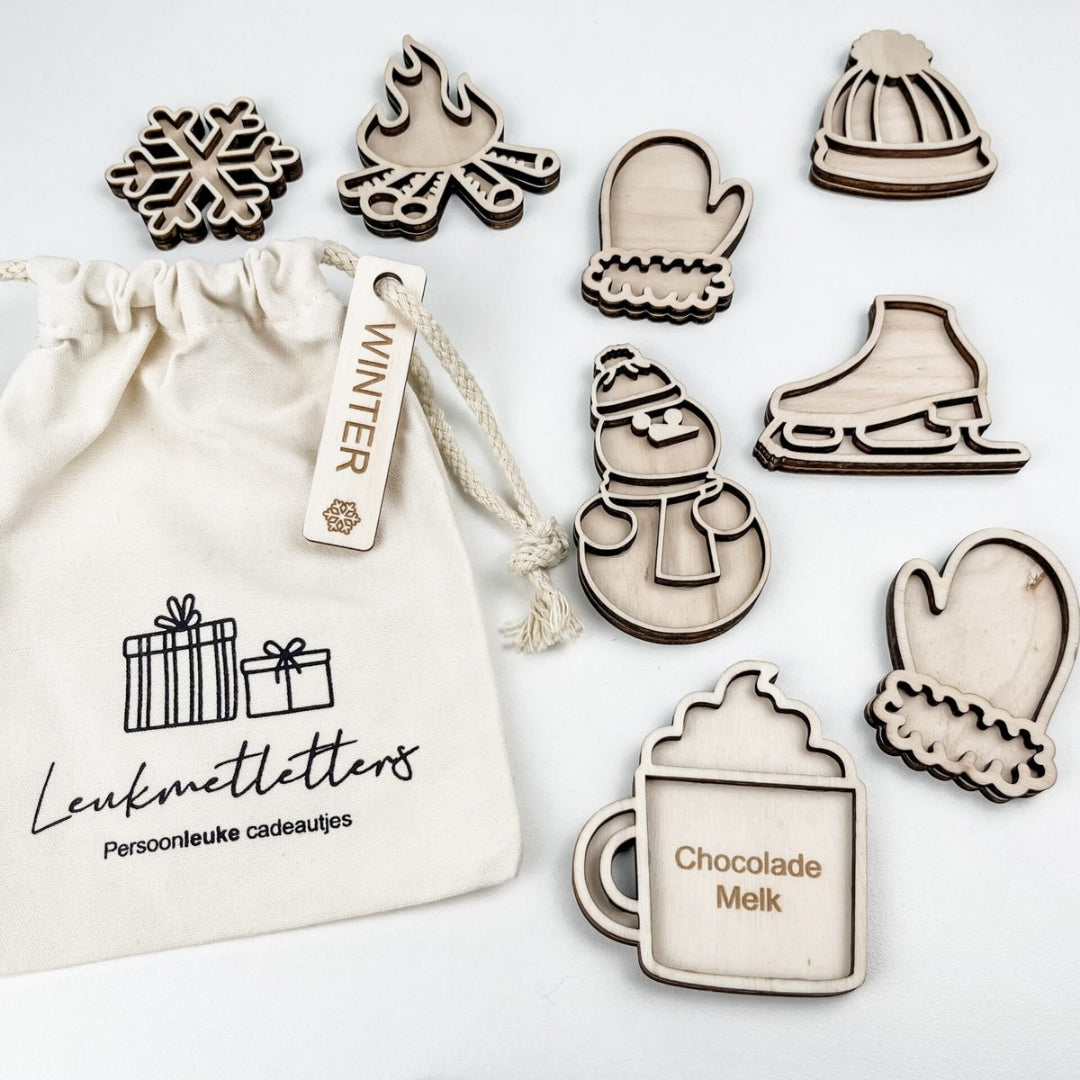 Winter  voor sensorisch spelen met sensorisch speelgoed zoals kinetisch zand, rijst, klei 