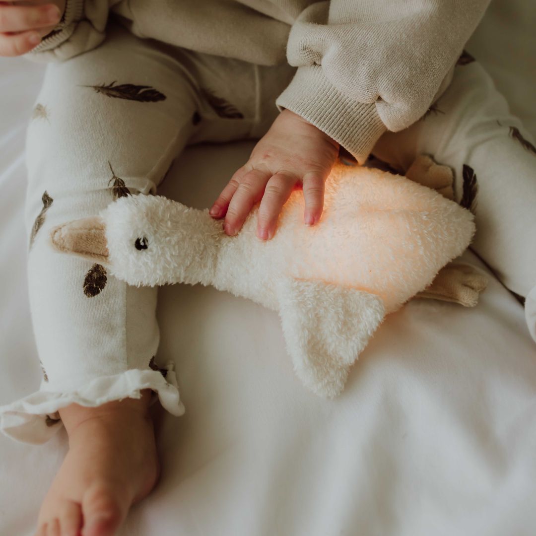 Nachtlamp knuffel  Flow Amsterdam met wit licht. Liva (beige) - Plush night light