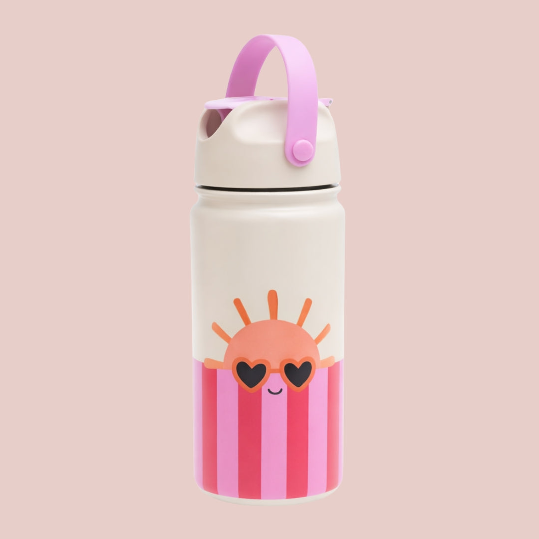Nieuwe collectie RVS flessen - Club Soleil Cotton cloud. RVS drinkfles