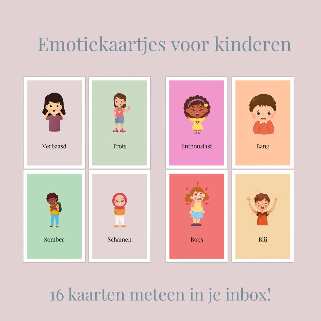 emotiekaartjes die jouw kind helpt om emoties te leren kennen