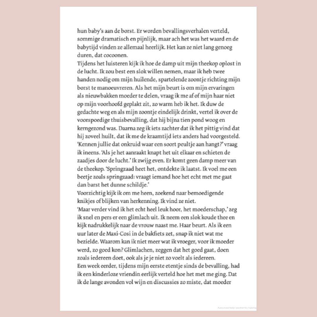 tekst uit doorbreek de cirkel van Milou van Beek