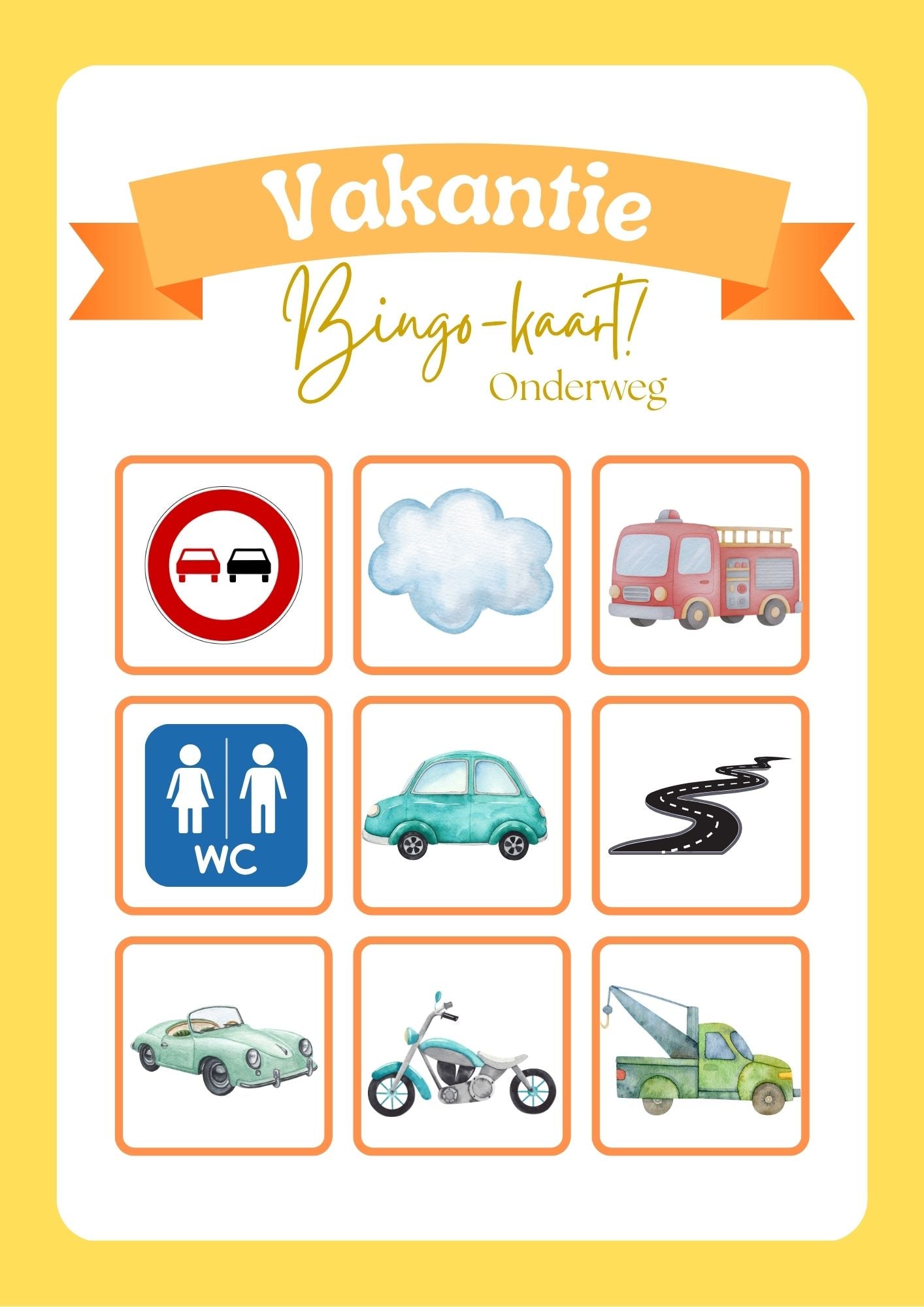 autobingo voor autovakantie