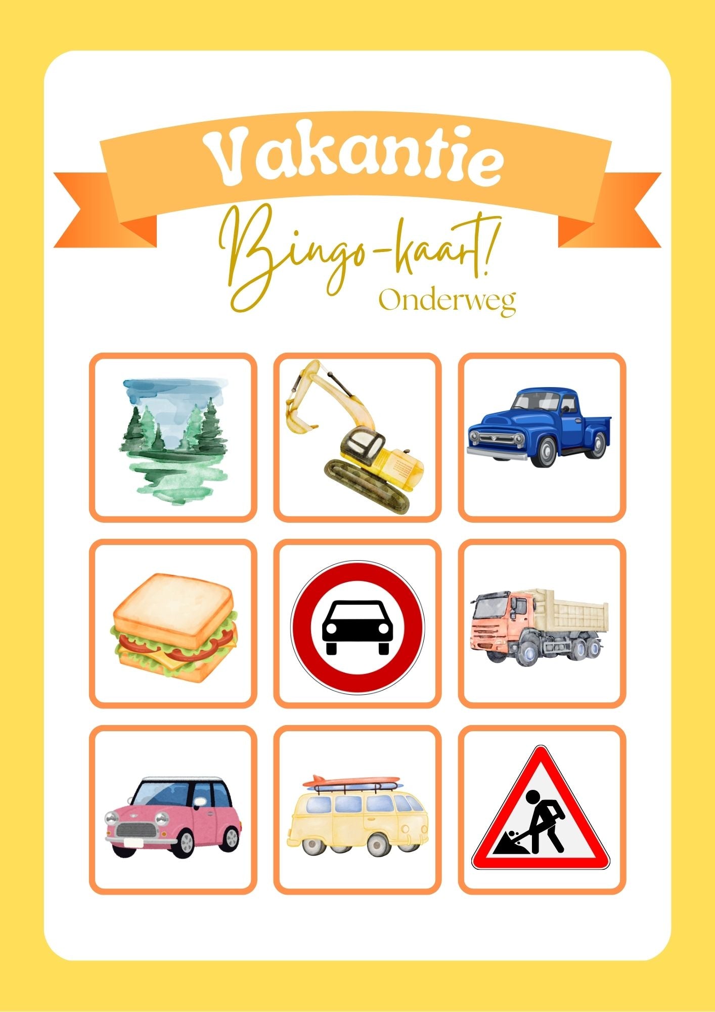 Bingo voor in de auto 