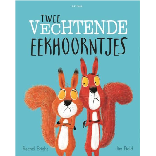 Voorkant boek - Twee vechtende eekhoorntjes – prentenboek over delen en vriendschap voor kinderen vanaf 3 jaar