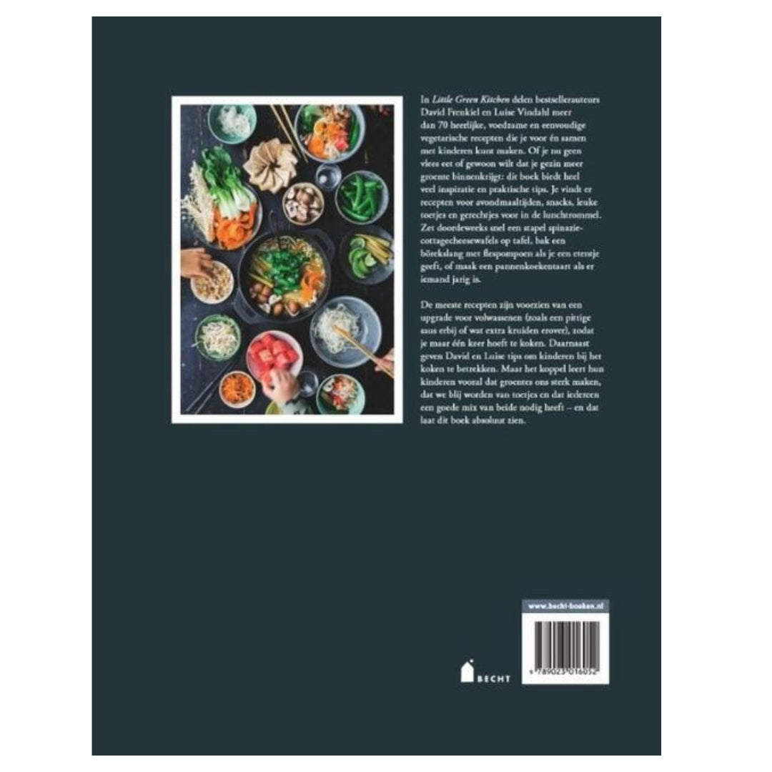 Achterkant van Little Green Kitchen – kindvriendelijk vegetarisch kookboek met recepten voor het hele gezin
