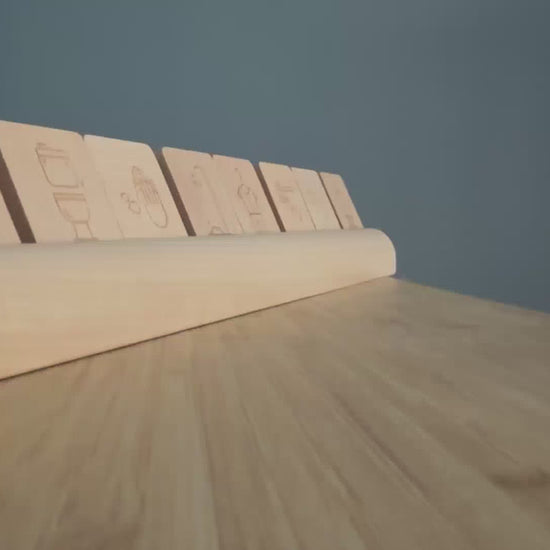 video over het gebruik van de houten routineset