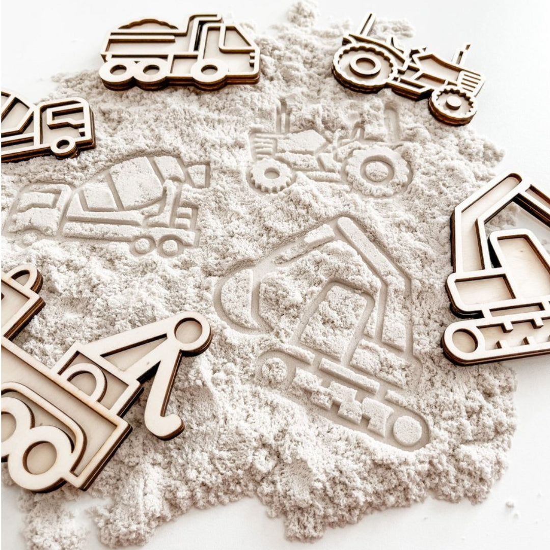 Vultrays voor sensorisch spelen met sensorisch speelgoed zoals kinetisch zand, rijst, klei 