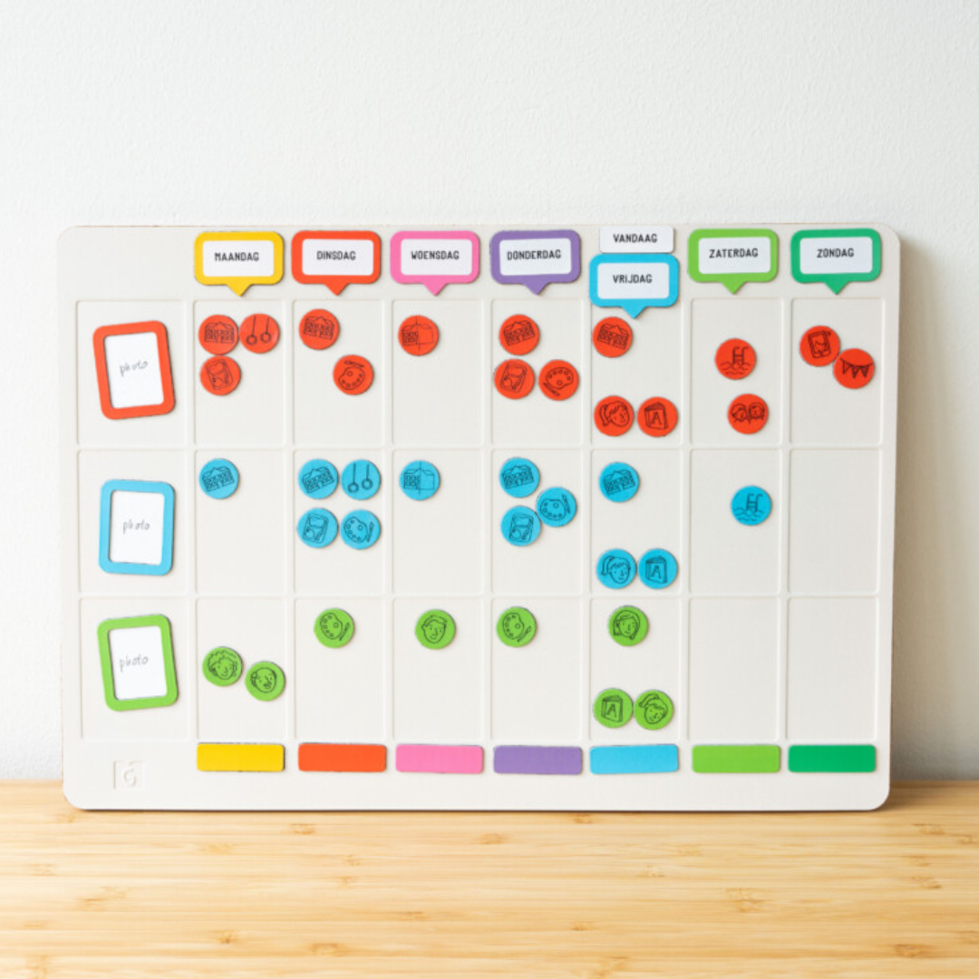 Weekplanner van Gezinnig magneten kinderen